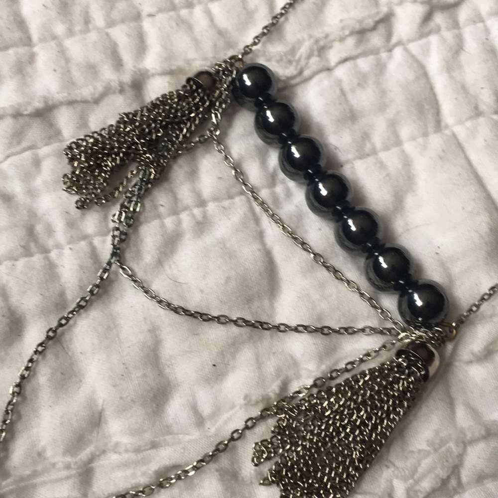 Anthropologie Moss Mills hematite necklace